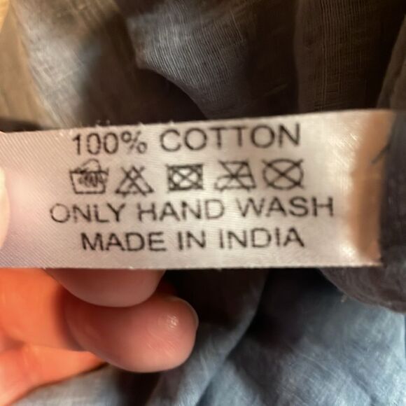 Dolma Linen Swim Coverup - Blue OS - Picture 5 of 9